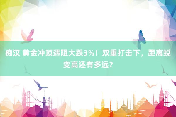 痴汉 黄金冲顶遇阻大跌3%！双重打击下，距离蜕变高还有多远？