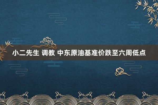 小二先生 调教 中东原油基准价跌至六周低点
