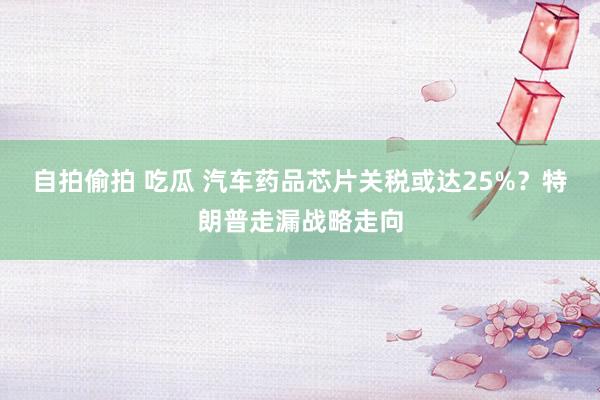 自拍偷拍 吃瓜 汽车药品芯片关税或达25%？特朗普走漏战略走向