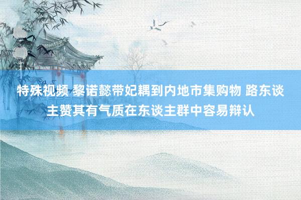 特殊视频 黎诺懿带妃耦到内地市集购物 路东谈主赞其有气质在东谈主群中容易辩认