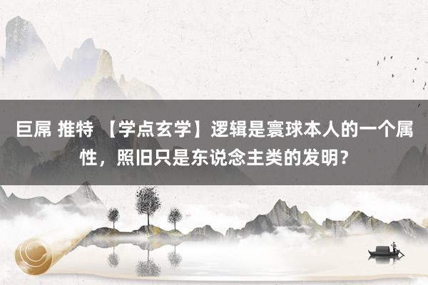 巨屌 推特 【学点玄学】逻辑是寰球本人的一个属性，照旧只是东说念主类的发明？