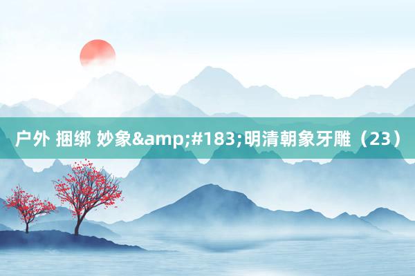 户外 捆绑 妙象&#183;明清朝象牙雕（23）