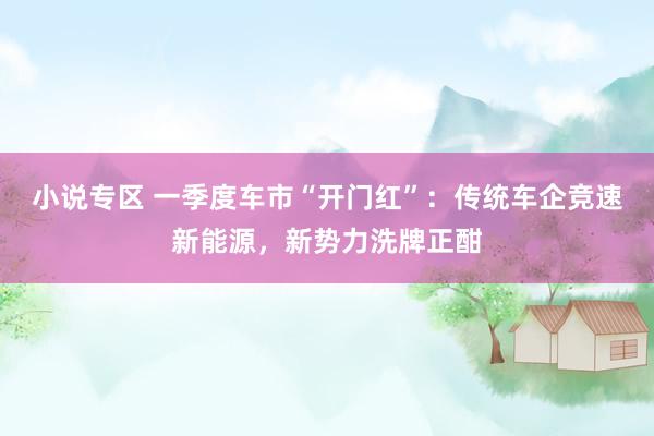 小说专区 一季度车市“开门红”：传统车企竞速新能源，新势力洗牌正酣